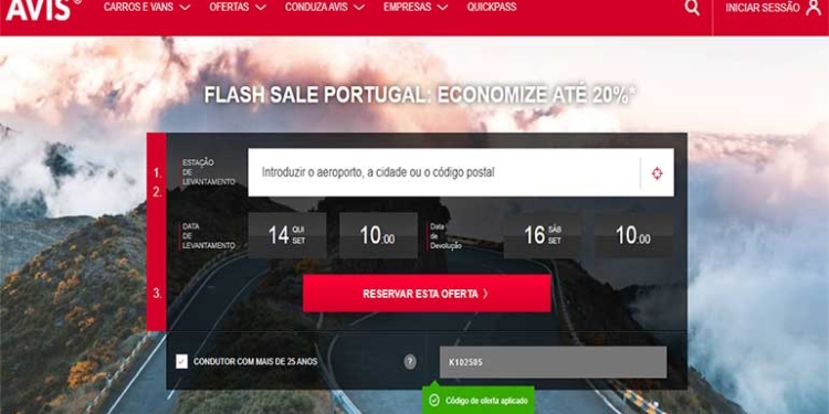 AVIS celebra fim do verão com descontos de até 20% nas reservas em Portugal