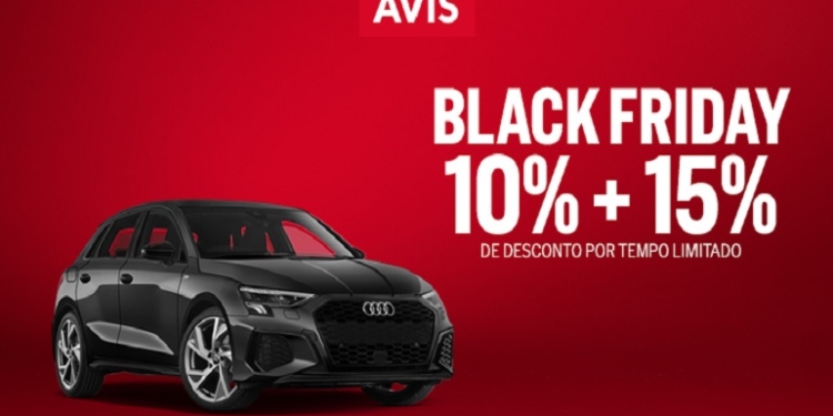 AVIS Portugal lança campanha de Black Friday com descontos de 10% + 15%