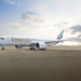 Emirates apresenta o seu Airbus A350 que fará o primeiro voo comercial para Edimburgo