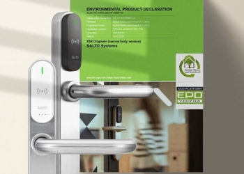 Salto obtém Declaração Ambiental de Produto (EPD) para a gama de fechaduras inteligentes XS4 Original+