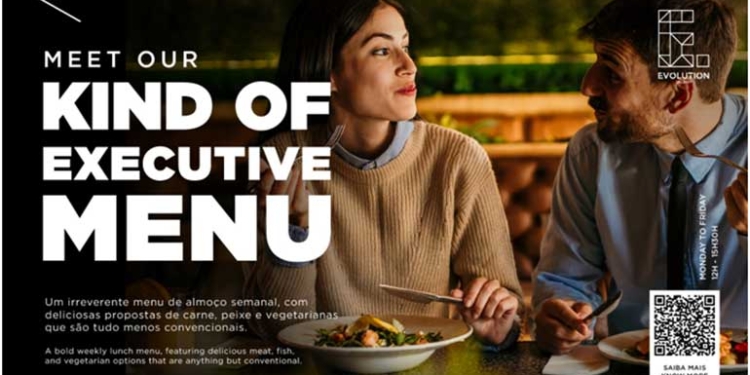 Hotéis Evolution reinventam a hora de almoço com o Kind of Executive Menu