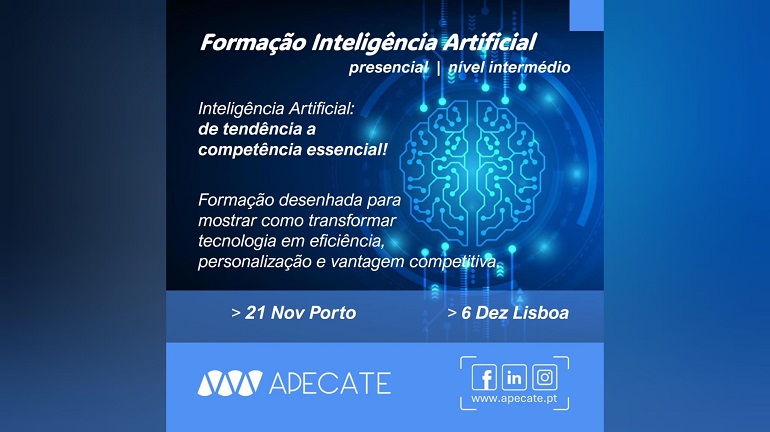 APECATE promove formação em IA Aplicada às empresas de Congressos, Eventos e Animação Turística