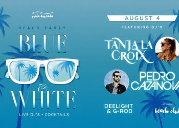 Djs Tanja La Croix e Pedro Cazanova na Blue & White Beach Party