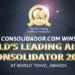 Consolidador.com considerado o melhor consolidador do Mundo pelos World Travel Awards