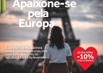 TAP lança campanha para o Dia dos Namorados com 10% desconto em todos os destinos da rede