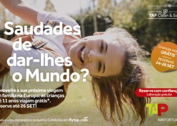 TAP oferece viagens a crianças que voem em família de e para a Europa