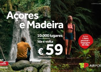TAP lança 10 mil lugares para Madeira e Açores por 59€ ida e volta